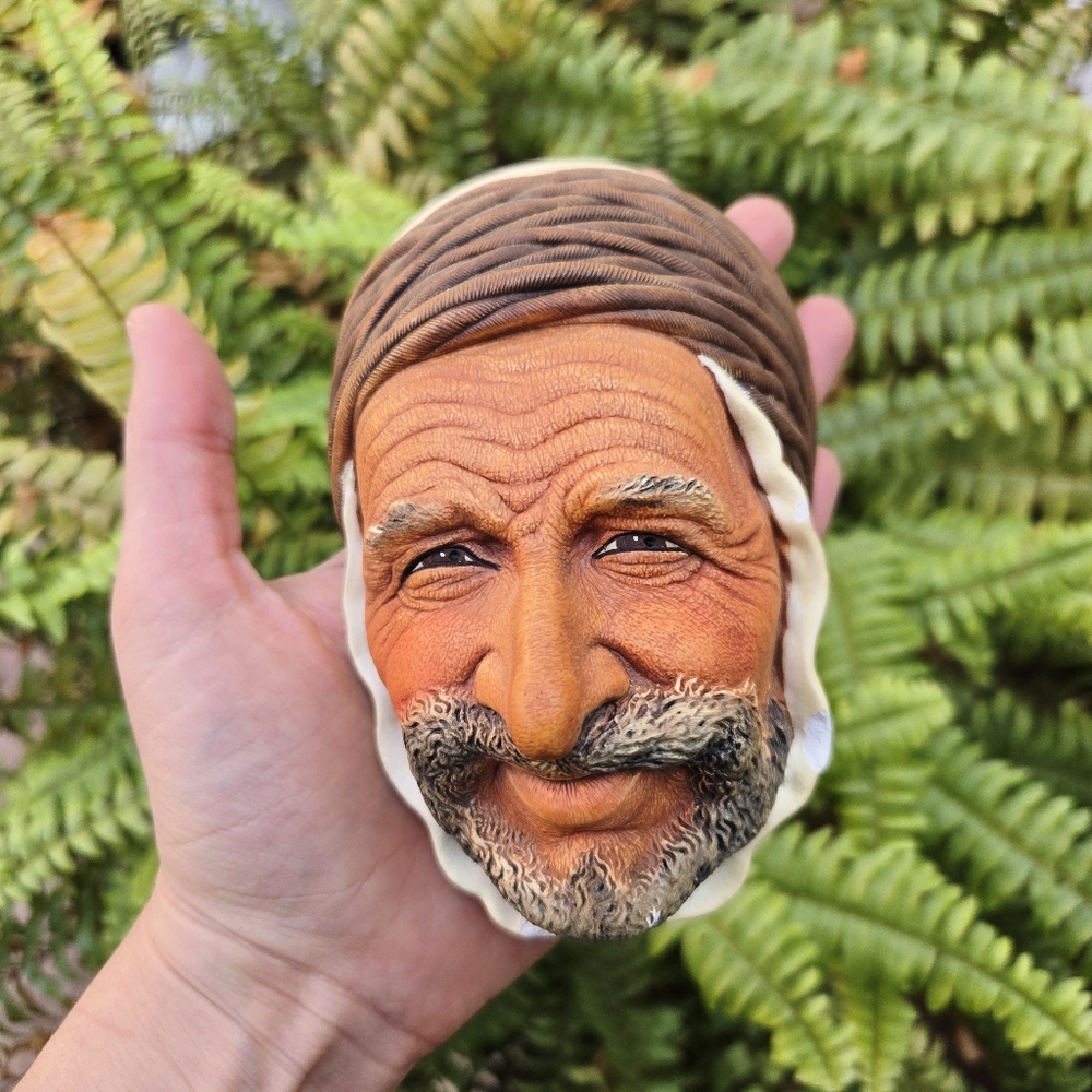 Vintage 1961 Bossons England Persian Man Character Collectible Wall Hanging